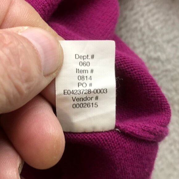 Eddie Bauer Women Cardigan Sweater Size XXL Button Up Purple Knit Casual Classic - Picture 12 of 14